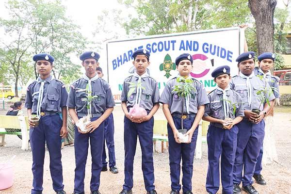 Saturday Activity -Plantation by Scout and Guide students.