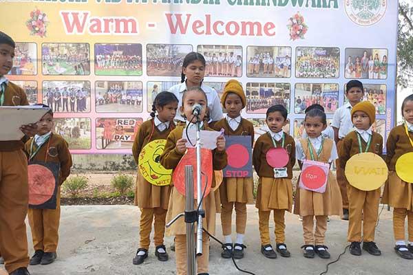 Special Assembly on Road Safety by KG.2 students.